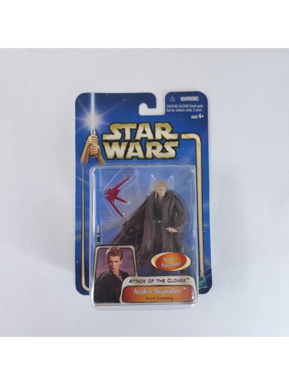 Star Wars Anakin Skywalker Secret Action Figure Attack of the Clones Hasbro 2002